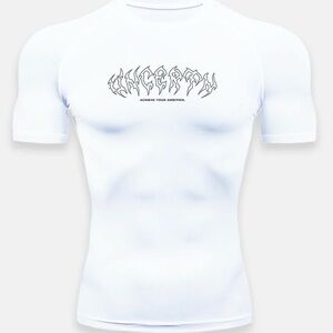 4 Men's compression Shirts.Uncertn.Size M